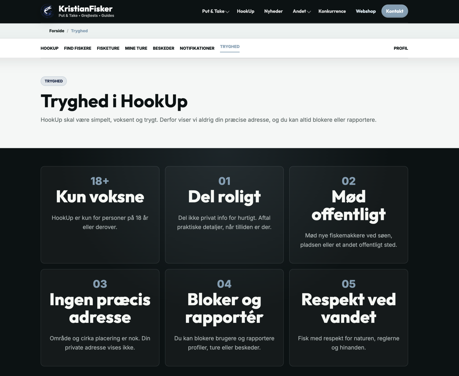 HookUp, fiskemakker, find en fiskemakker, lystfiskeri, put and take, fisketure, lystfiskere, fiskefællesskab, Kristian Fisker