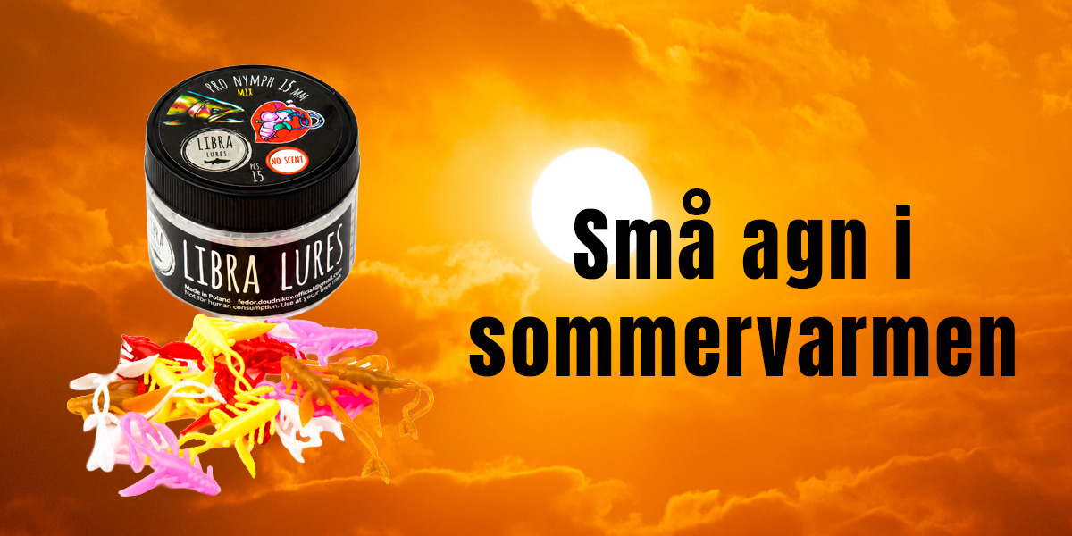 Små farverige gummiagn til effektivt spotfiskeri i sommervarme